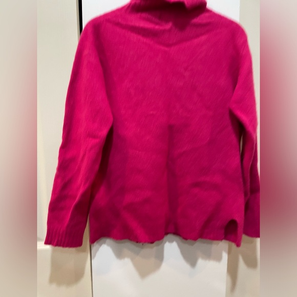 Bianco & Blu merino cashmere turtle neck knit sweater pink size small - Picture 2 of 9